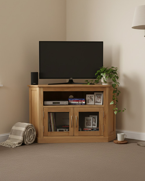 Stockbury Solid Oak Corner Television Cabinet WFS-BH-SBO09C Stockbury Solid Oak Corner Television Cabinet WFS-BH-SBO09C