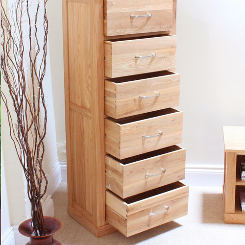 Mobel Oak Tallboy (6 Drawer) COR12A Mobel Oak Tallboy (6 Drawer) COR12A