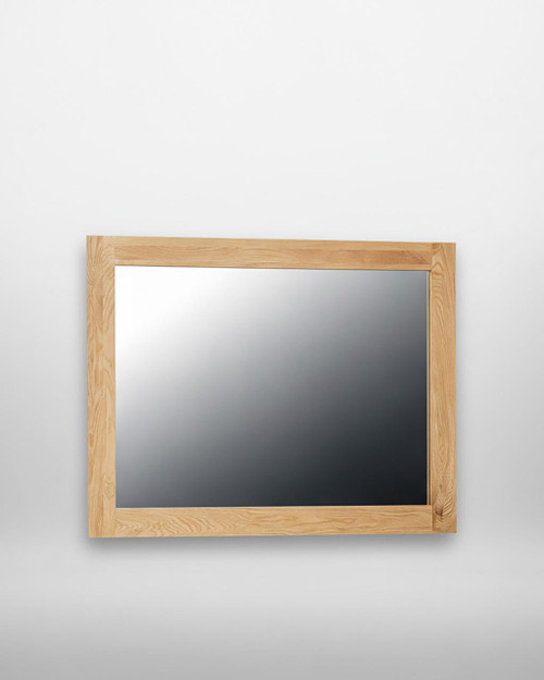 Mobel Oak Medium Wall Mirror COR16B, wooden framed wall mirror with a natural oak finish and rectangular shape. Mobel Oak Medium Wall Mirror COR16B, wooden framed wall mirror with a natural oak finish and rectangular shape.