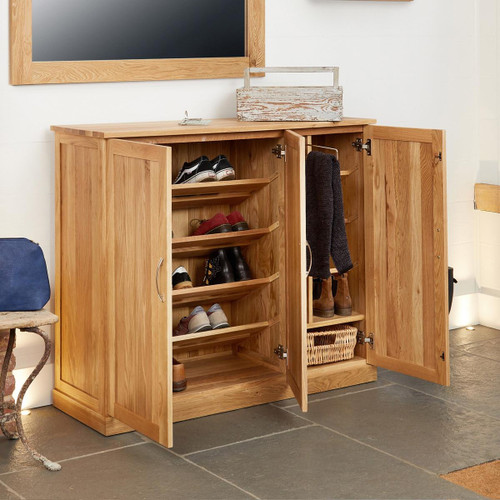 Mobel Oak Extra Large Shoe Cupboard COR20F Mobel Oak Extra Large Shoe Cupboard COR20F