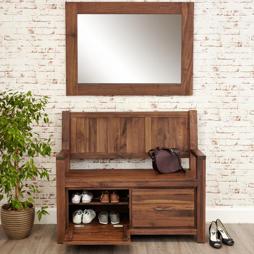 Mayan Walnut Monks Bench CWC20B Mayan Walnut Monks Bench CWC20B