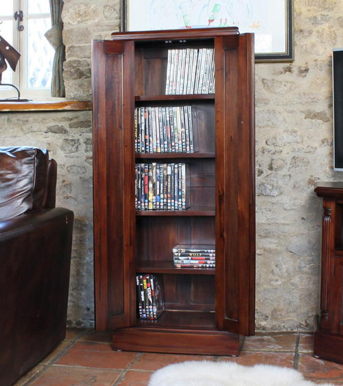 Mahogany CD/DVD Cupboard IMR17A