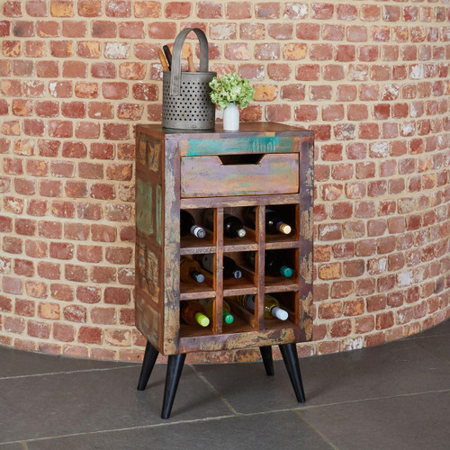 Coastal Chic Wine Rack Lamp Table IRS05A Coastal Chic Wine Rack Lamp Table IRS05A