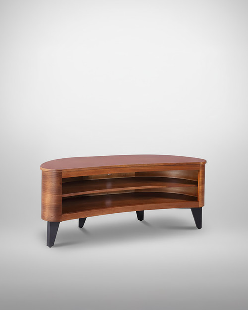 San Francisco Curved Walnut TV Stand