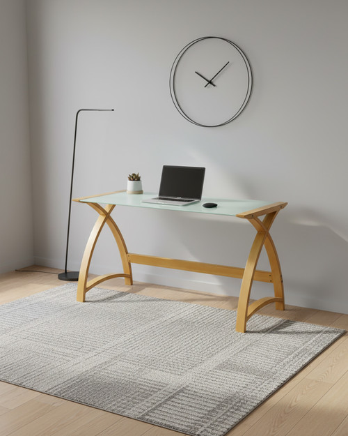 Curved 130cm Home Office Table in Oak