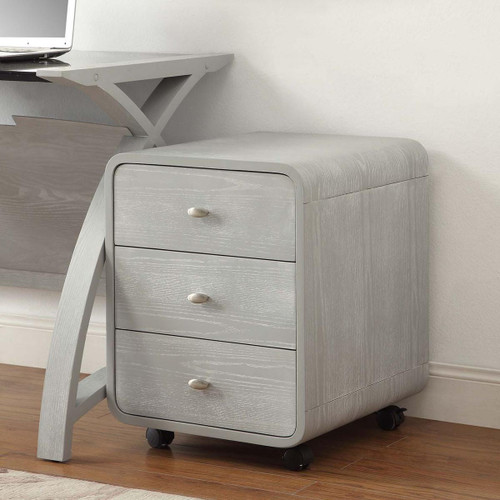 Curve Home Office Grey Three Drawer Pedestal JF-PC201-TDP Curve Home Office Grey Three Drawer Pedestal JF-PC201-TDP