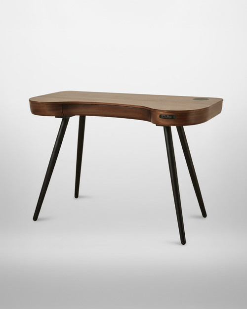 NuHolme Office Walnut Smart Desk With QI Wireless Charger, Bluetooth Speakers and USB Ports NuHolme Office Walnut Smart Desk With QI Wireless Charger, Bluetooth Speakers and USB Ports