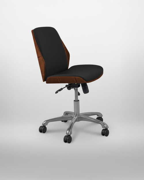 Universal Home Office Chair In Walnut And Black Universal Home Office Chair In Walnut And Black