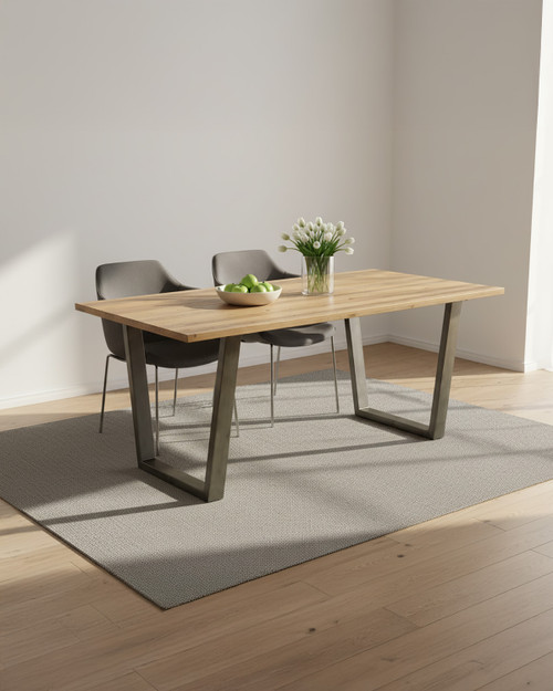 Hulstone Industrial Reclaimed Dining Table WFS-BH-HUL04A, modern wooden dining table with a sleek design and metal frame legs. Hulstone Industrial Reclaimed Dining Table WFS-BH-HUL04A, modern wooden dining table with a sleek design and metal frame legs.
