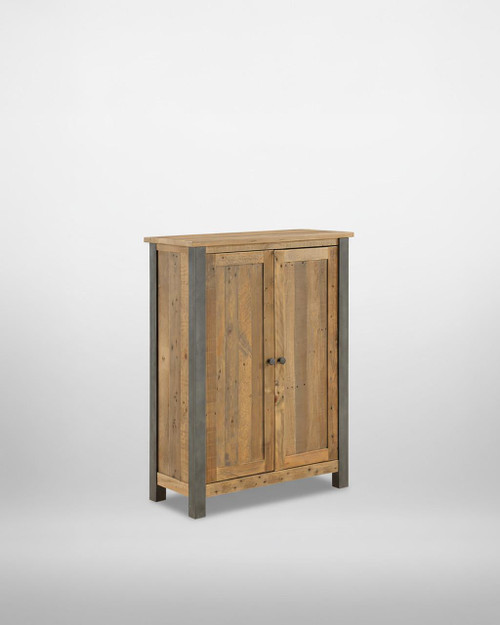 Urban Elegance Reclaimed Large Shoe Storage Cupboard VPR20B, wooden shoe storage cupboard with reclaimed wood finish and metal accents. Urban Elegance Reclaimed Large Shoe Storage Cupboard VPR20B, wooden shoe storage cupboard with reclaimed wood finish and metal accents.