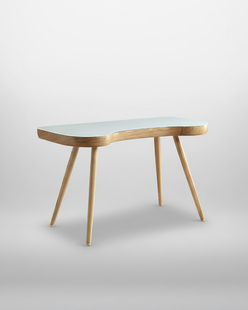 San Francisco Curved Executive Oak Desk
