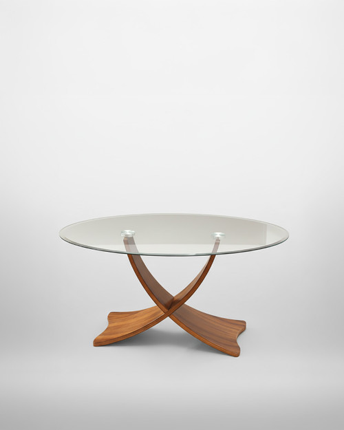 Siena Walnut And Glass Round Coffee Table Siena Walnut And Glass Round Coffee Table
