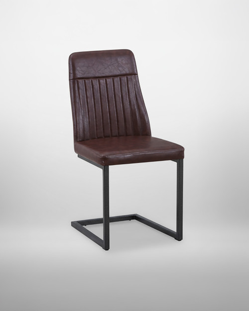 Hulstone Industrial Vintage Brown Leather Dining Chair (pack of two) - WFS-BH-HUL03A Hulstone Industrial Vintage Brown Leather Dining Chair (pack of two) - WFS-BH-HUL03A