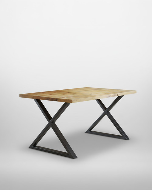 Hulstone Industrial Reclaimed Small Diagonal Leg Dining Table - WFS-BH-HUL04C Hulstone Industrial Reclaimed Small Diagonal Leg Dining Table - WFS-BH-HUL04C