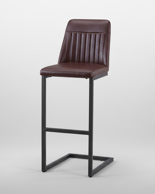 Vintage Brown Leather Bar Stool (pack of two) - WFS-BH-LIN-STOOL-BR