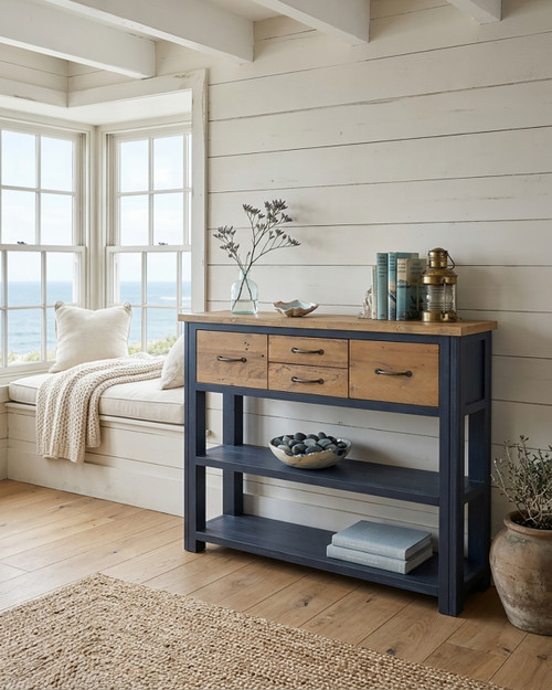 Saltmarsh Blue Low Bookcase / Console WFS-BH-SAL02A