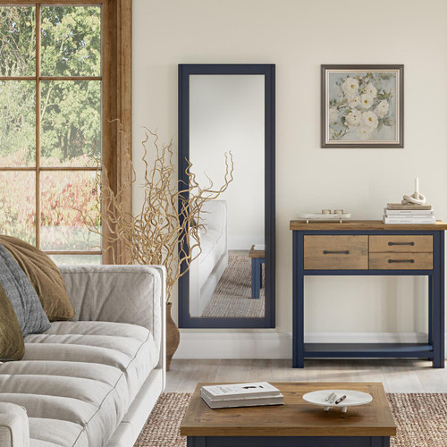 Splash of Blue Extra Long Wall Mirror (Hangs Landscape & Portrait) VTTB16A