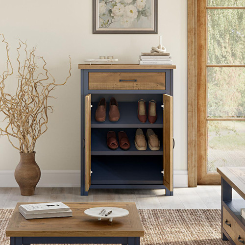 Splash of Blue Shoe Storage Cupboard with Drawer VTTB20A