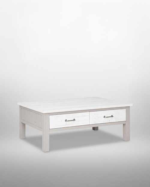 Greystone Coffee Table With Four Drawers VTTG08A, white wooden coffee table with four drawers and minimalist design, ideal for living room decor. Greystone Coffee Table With Four Drawers VTTG08A, white wooden coffee table with four drawers and minimalist design, ideal for living room decor.