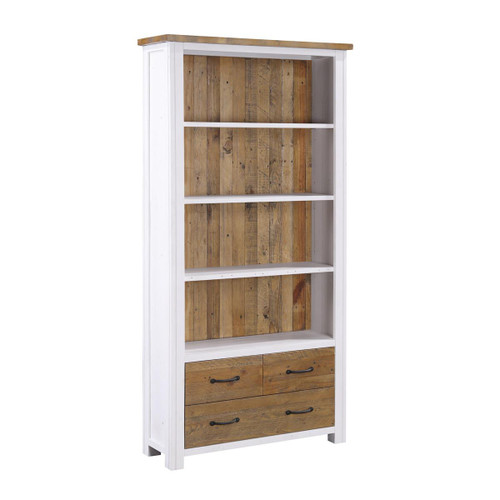 Splash of White Large Open Bookcase with Drawers VTTW01A Splash of White Large Open Bookcase with Drawers VTTW01A