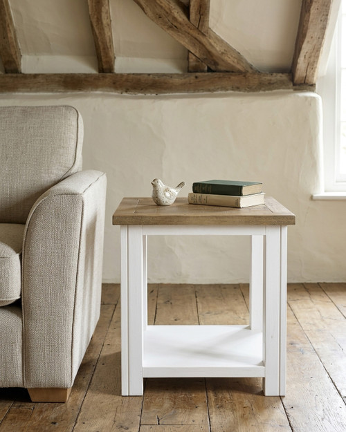 Chalkwash White Lamp Table WFS-BH-CHA10A