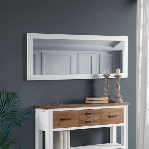 Splash of White Extra Long Wall Mirror (Hangs Landscape & Portrait) VTTW16A Splash of White Extra Long Wall Mirror (Hangs Landscape & Portrait) VTTW16A