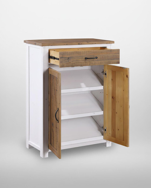 Splash of White Shoe Storage Cupboard with Drawer VTTW20A, wooden shoe cabinet with a white body, brown top surface, one drawer, and two doors, ideal for organizing shoes and accessories. Splash of White Shoe Storage Cupboard with Drawer VTTW20A, wooden shoe cabinet with a white body, brown top surface, one drawer, and two doors, ideal for organizing shoes and accessories.