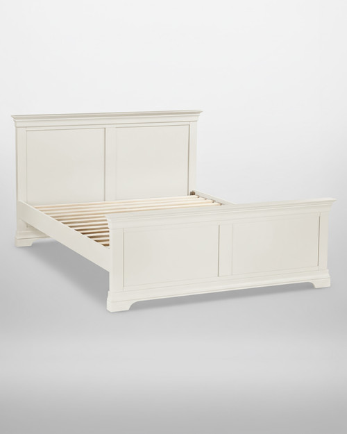 Vermont 5' Bed High Foot End in Ivory VM200-204-061, a classic high foot end wooden bed frame in ivory color with a traditional design and a sturdy construction.