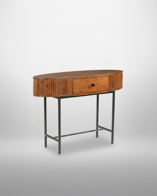 Menara Oval Console Table with Drawer