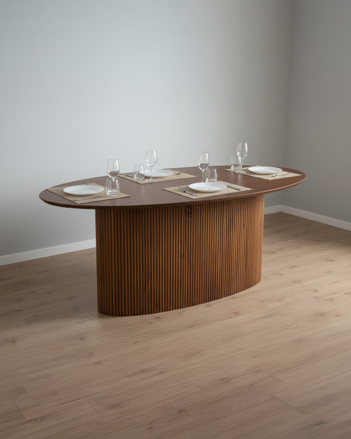Menara Large Oval Dining Table Seats Eight