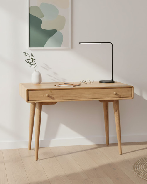 Parnell Slimline Oak Desk with Drawer