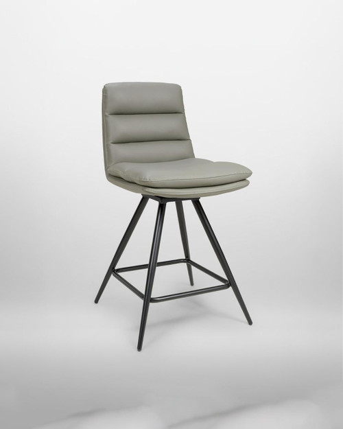 Hamilton Swivel Counter Chair in Taupe, modern seat with padded cushion and backrest, black metal legs and frame, sold as a pair for kitchen or bar area. Hamilton Swivel Counter Chair in Taupe, modern seat with padded cushion and backrest, black metal legs and frame, sold as a pair for kitchen or bar area.