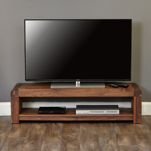 Shiro Walnut Low TV Cabinet - CDR09A - 1