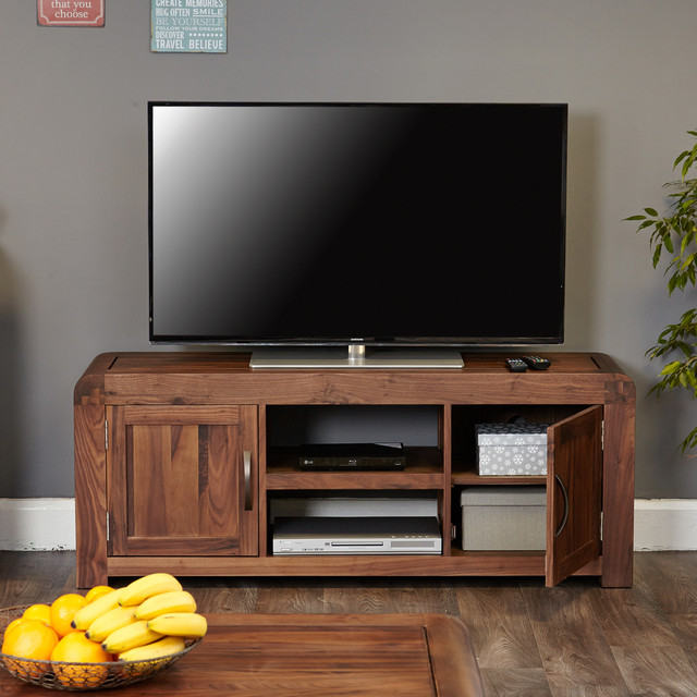 Shiro Walnut Widescreen Television Cabinet - CDR09B - 1