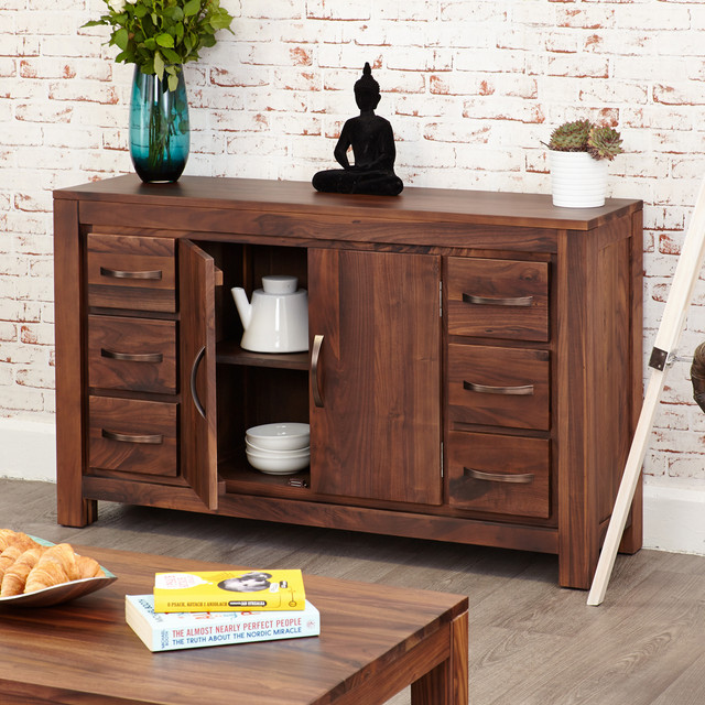 Mayan Walnut Six Drawer Sideboard - CWC02A - 1