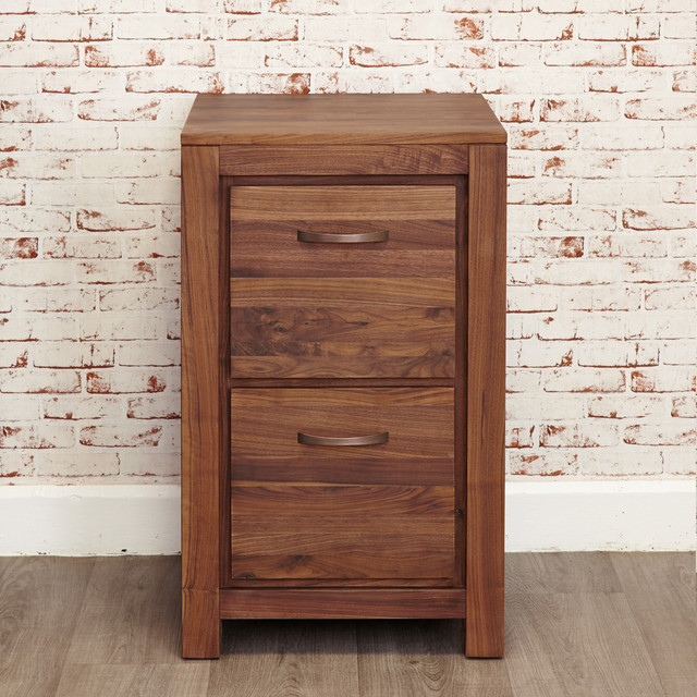 Mayan Walnut Two Drawer Filing Cabinet - CWC07A - 1