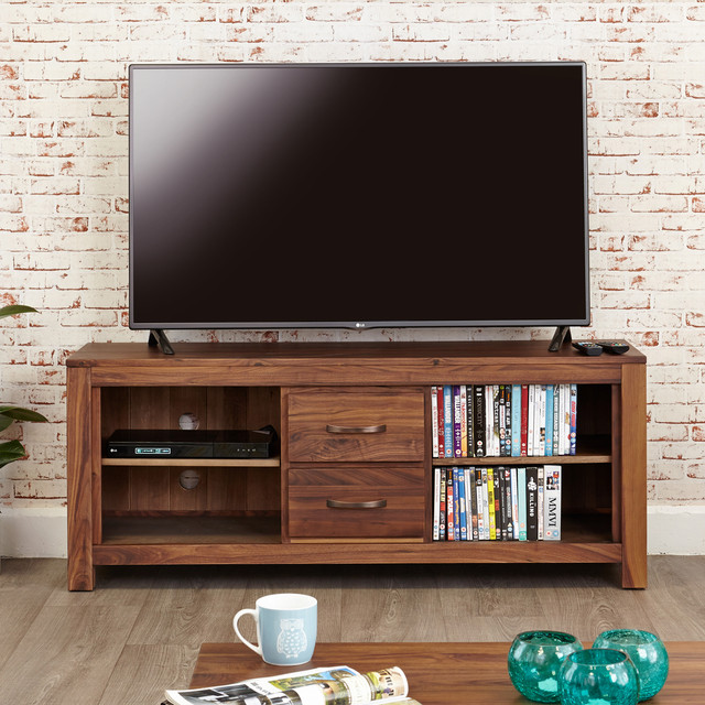 Mayan Walnut Widescreen Television Cabinet - CWC09B - 1
