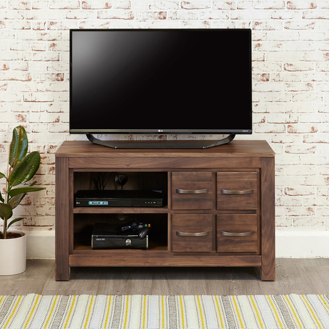 Mayan Walnut Four Drawer Television Cabinet - CWC09D - 1