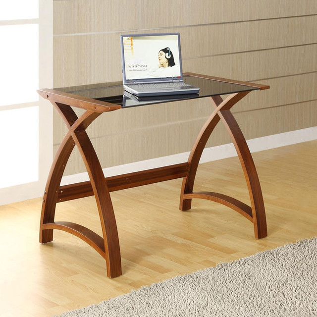 Curve Home Office Walnut Table (90cm) - JF-PC201-900-WT - 1