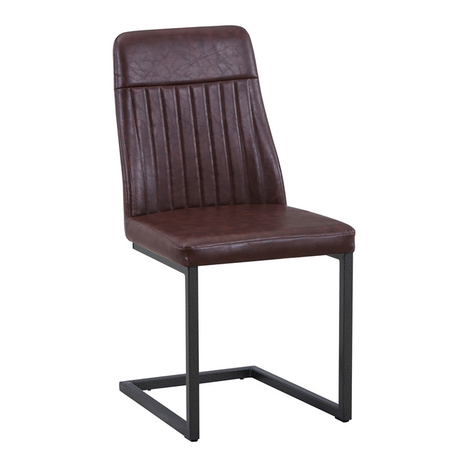 Urban Elegance Vintage Brown Leather Dining Chair VPR03A_1