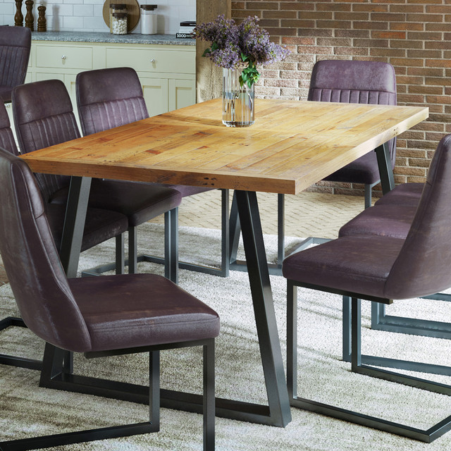 Urban Elegance Reclaimed Medium A-Frame Leg Dining Table