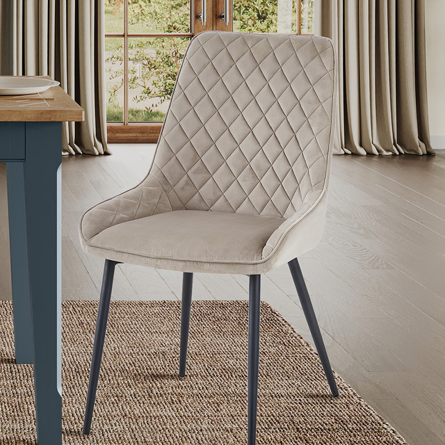This stunning Signature Blue Dining Chair (Pack of Two - MINK) features meticuloulsy hand-finished craftsmanship - CFR03D