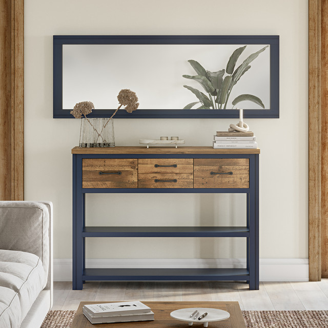 This Splash of Blue Low Bookcase / Console by Baumhaus is a quality item, ready assembled with 5yr warranty