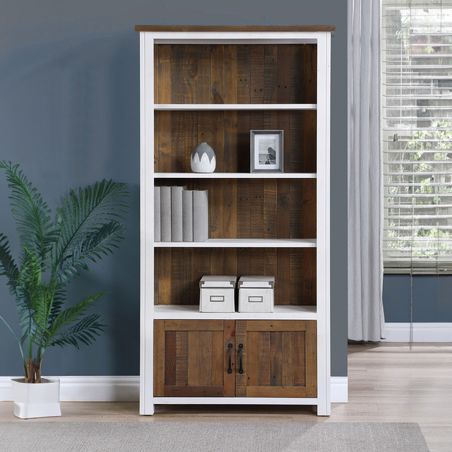 This Splash of White Large Open Bookcase with Doors by Baumhaus is a quality item, ready assembled with 5yr warranty