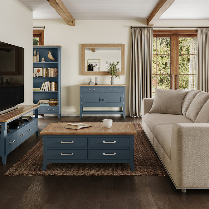 The Signature Blue Small Sideboard / Hall Console Table is part of the Signature Blue collection