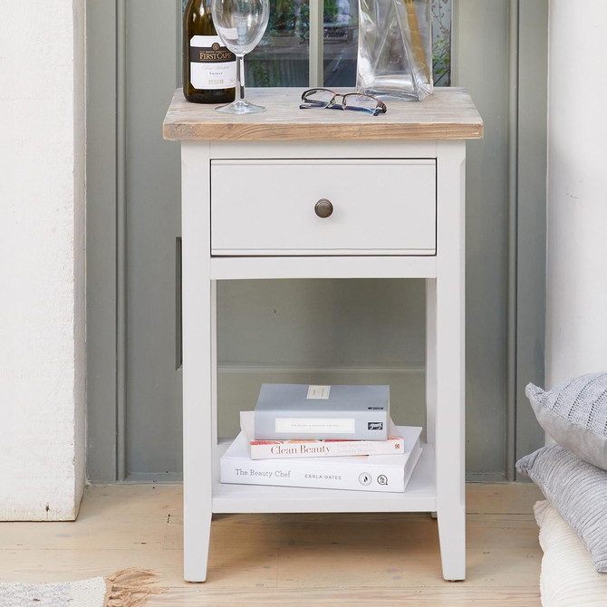 Signature Grey One Drawer Lamp Table CFF10A