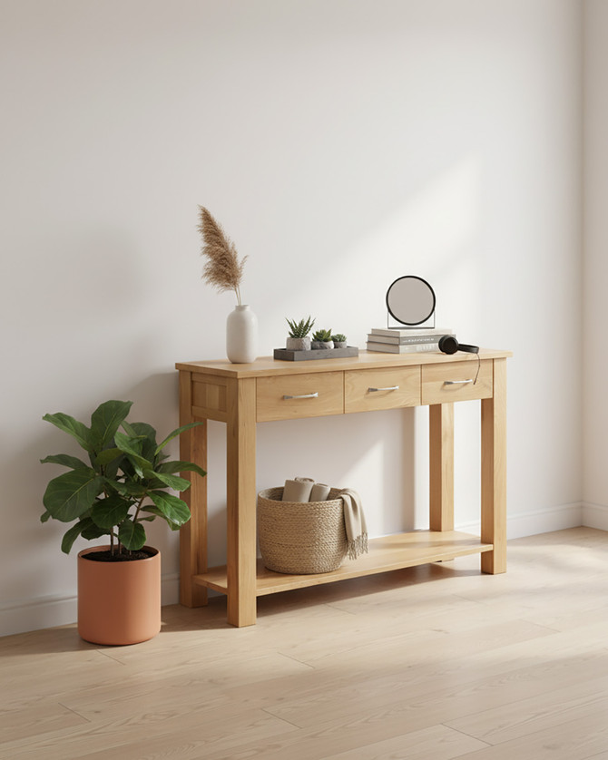 Stockbury Solid Oak Console Table WFS-BH-SBO02C Stockbury Solid Oak Console Table WFS-BH-SBO02C