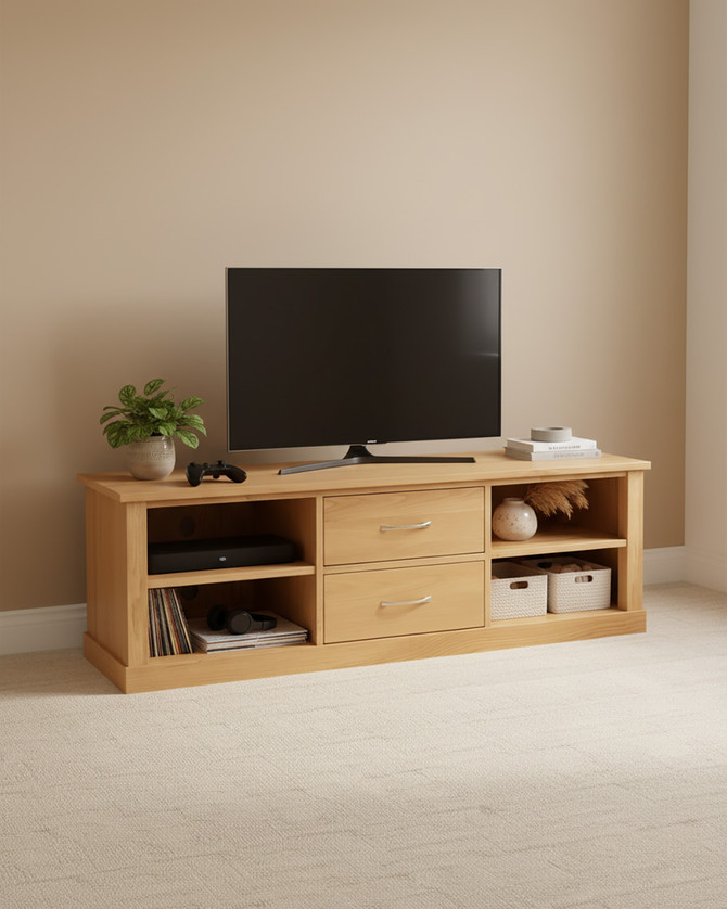 Stockbury Solid Oak Mounted Widescreen Television Cabinet WFS-BH-SBO09E Stockbury Solid Oak Mounted Widescreen Television Cabinet WFS-BH-SBO09E