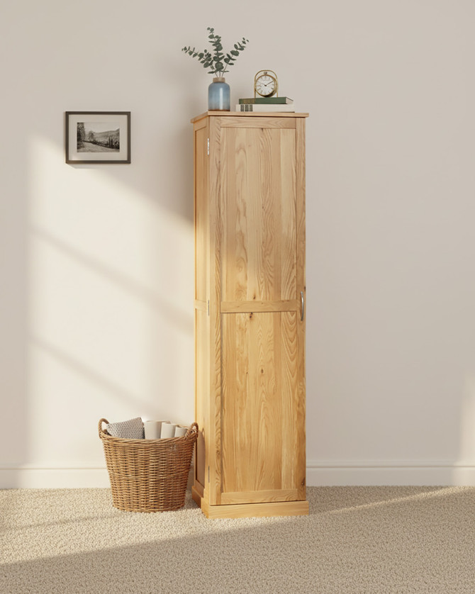 Stockbury Solid Oak Tall Shoe Cupboard WFS-BH-SBO20E Stockbury Solid Oak Tall Shoe Cupboard WFS-BH-SBO20E