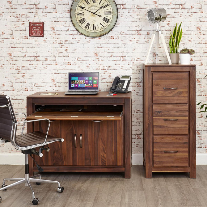 Mayan Walnut Hidden Home Office CWC06A